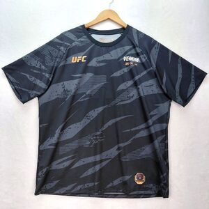 UFC Venum Shirt Men XL Black Camo Authentic MMA Performance Graphic Training Tee